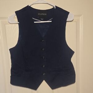Wildfang Midnight Blue Buttoned Vest - Size SM